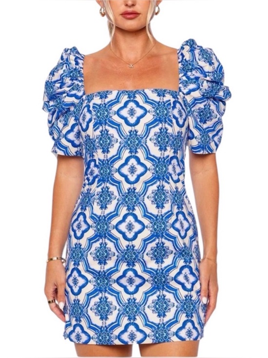 Cara Cara Dresses & Skirts - Cara Cara Kelly Blue Mosaic Dress
